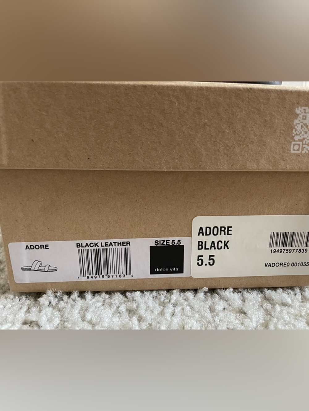 Dolce Vita Adore Slide Sandals Black 5.5 - Picture 3 of 5
